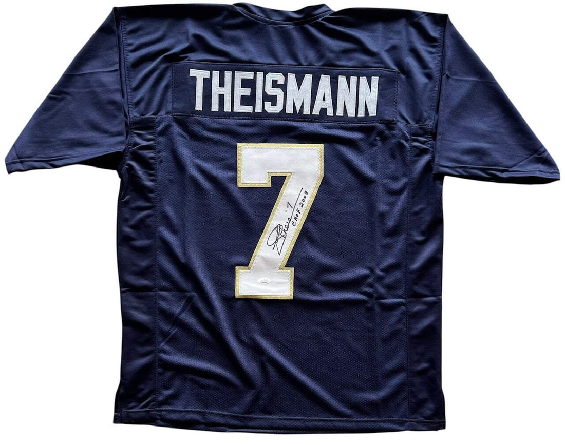 Joe Theismann Autographed Notre Dame Custom Jersey (JSA) (1 of 3)