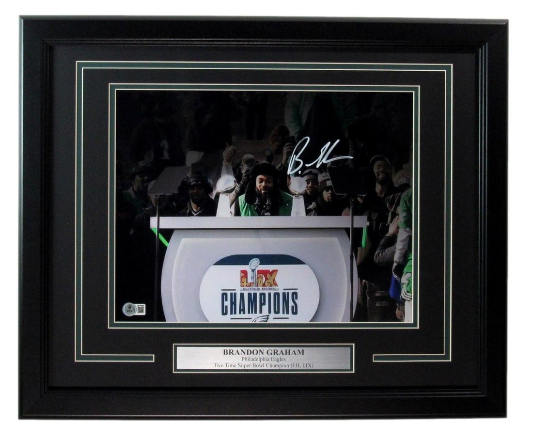 Brandon Graham Signed Eagles Photo 11x14 Framed Beckett 195290 (1 of 4)