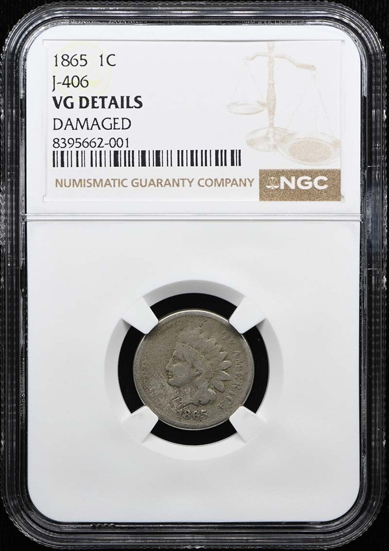 1865 Pattern J-406 1C NGC VG Details (1 of 3)