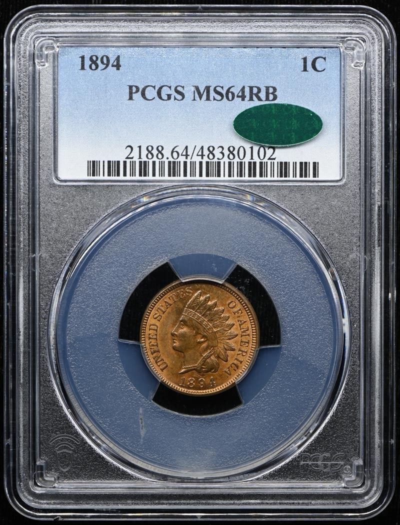 1894 1C Indian Cent - Type 3 Bronze PCGS MS64RB (CAC) (1 of 3)
