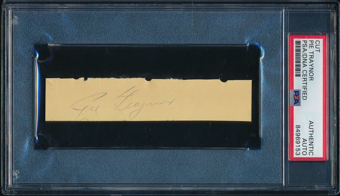 HOF Autographed Cut Card 4.5x1 Pittsburgh Pirates PSA/ DNA 182130: HOF Autographed Cut Card 4.5x1 Pittsburgh Pirates PSA/ DNA 182130 Authentic Pittsburgh Pirates autograph on a 4.5x1 cut card, verified by PSA/DNA. This unique collectible bears the signature of a nota