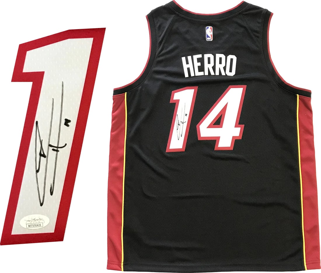 Miami Heat Swingman Jersey Autographed Black By Tyler Herro (1 of 4)