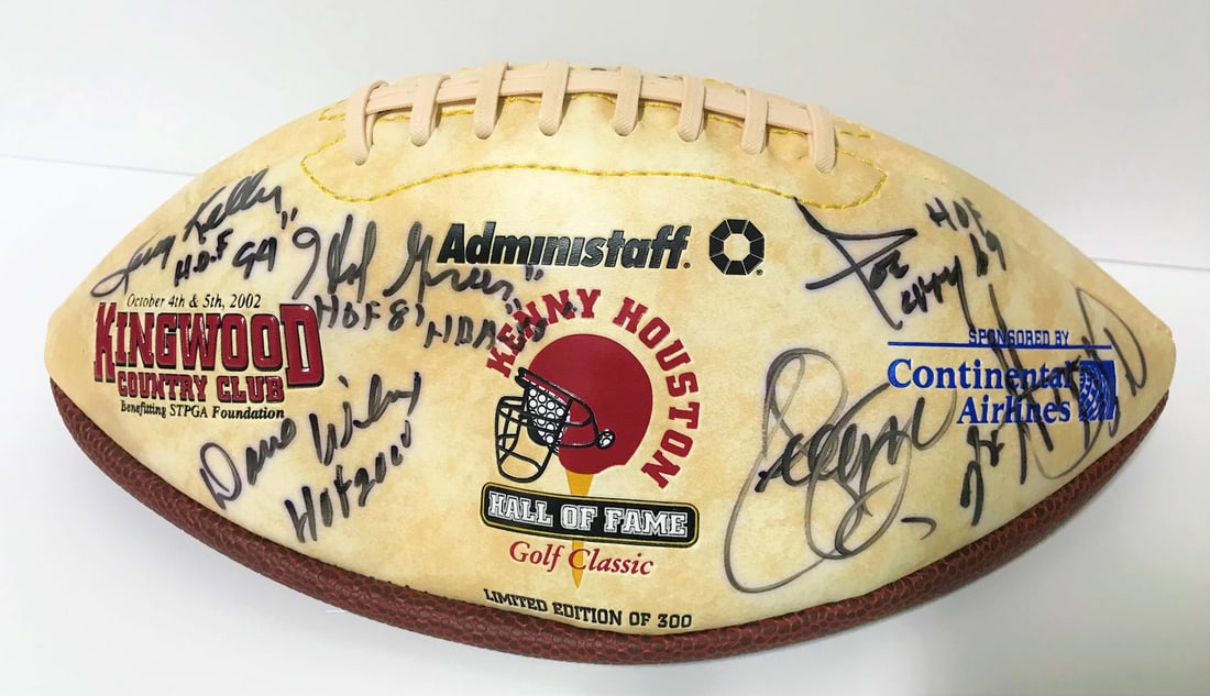 Lou Creekmur Kenny Houston HOF Classic Multi-signed Football (1 of 3)