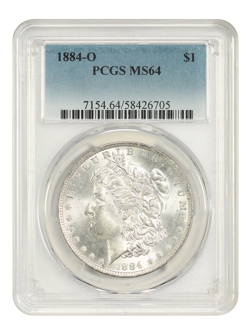 1884-O $1 PCGS MS64 - Morgan Dollar - Popular O-Mint Morgan: 1884-O $1 PCGS MS64 - Morgan Dollar - Popular O-Mint Morgan The 1884-O $1 Morgan Dollar is a rare and highly sought-after coin, certified MS64 by PCGS. This uncirculated coin features the iconic Morga