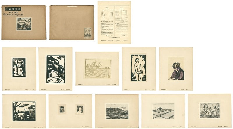 1925 Sosaku Hanga Vol 6 Magazine Woodblock Print Portfolio Leonard Foujita (1 of 6)