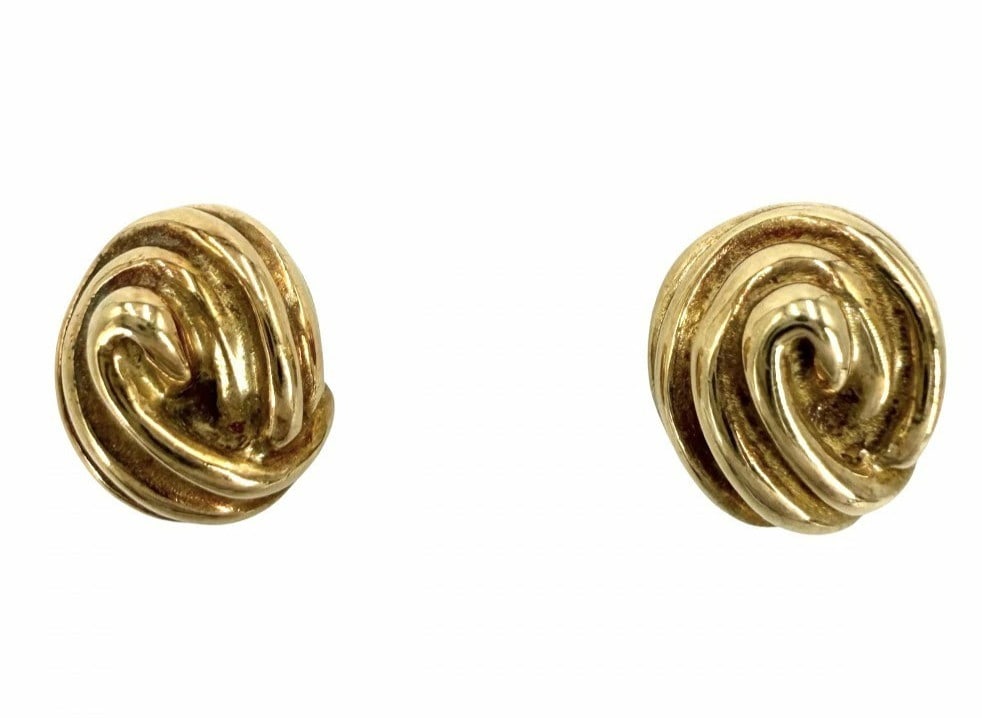 Twist Swirl 18k Yellow Gold Tiffany Co Stud Pierced Vintage Earrings: Twist Swirl 18k Yellow Gold Tiffany Co Stud Pierced Vintage Earrings Item Specifics: Shape: Twist Closure: Butterfly Occasion: Anniversary Birthday Christening Christmas Confirmation/Communion Engagem
