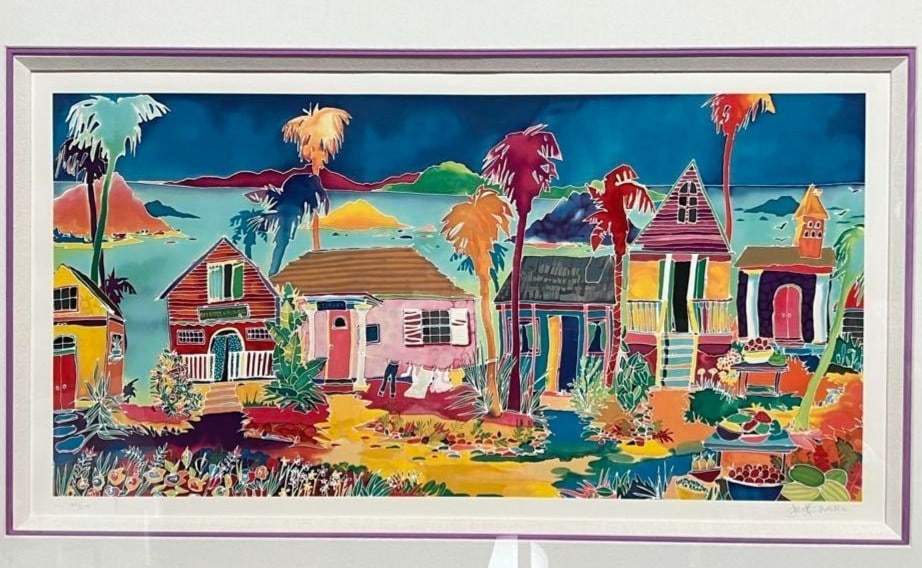 No Frame Jennifer Markes Edge of Town Serigraph Signed ED 100/ 275 Vintatge Art (1 of 4)