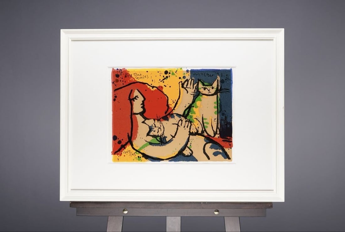 Michael Leu Bed Time Stories Serigraph 1991 Signed ED 103-145 Framed Authentic: Michael Leu Bed Time Stories Serigraph 1991 Signed ED 103-145 Framed Authentic Item Specifics: Type: Print Product Disclaimer: Please review the full description and photos. Lithographs may be plate-s