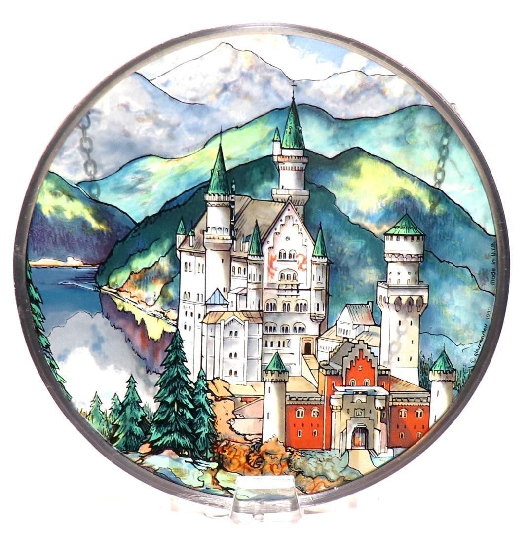 Cinderella Castle Box Disney Stained Glass Vintage Neuschwanstein Castle: Cinderella Castle Box Disney Stained Glass Vintage Neuschwanstein Castle Item Specifics: Artist: NA Signed By: NA Occasion: NA Size: NA Item Length: NA Item Height: NA Number In Pack: NA Style: NA Fin