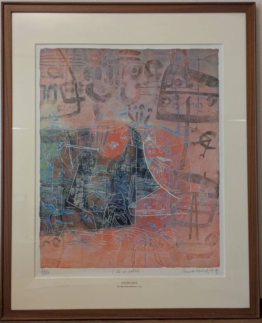 Shoichi Hasegawa L'le au soleil Etching Signed ED 60/ 110 Framed Authentic: Shoichi Hasegawa L'le au soleil Etching Signed ED 60/ 110 Framed Authentic Item Specifics: Unit Of Sale: Single Piece Artist: Shoichi Hasegawa Type: Print Signed: Yes Theme: Art Material: Paper Framin