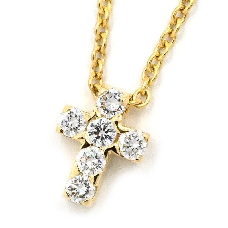 Mini Cross Pendant Necklace 18k Yellow Gold Diamond Gift From Van Cleef & Arpels: Mini Cross Pendant Necklace 18k Yellow Gold Diamond Gift From Van Cleef & Arpels Item Specifics: Pendant Shape: Cross Closure: Spring Ring Occasion: Anniversary Birthday Christening Christmas Confirma