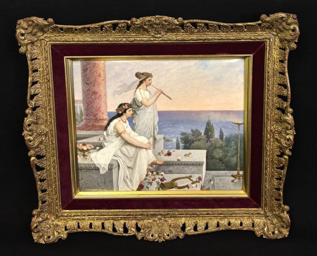 KPM Berlin Women of Rome Porcelain Plaque Inscribed 1908 Antique Collectible: KPM Berlin Women of Rome Porcelain Plaque Inscribed 1908 Antique Collectible Item Specifics: Brand: KPM Type: Plaque Country/Region Of Origin: Germany Size: Large Color: Multi-Color Material: Porcelai