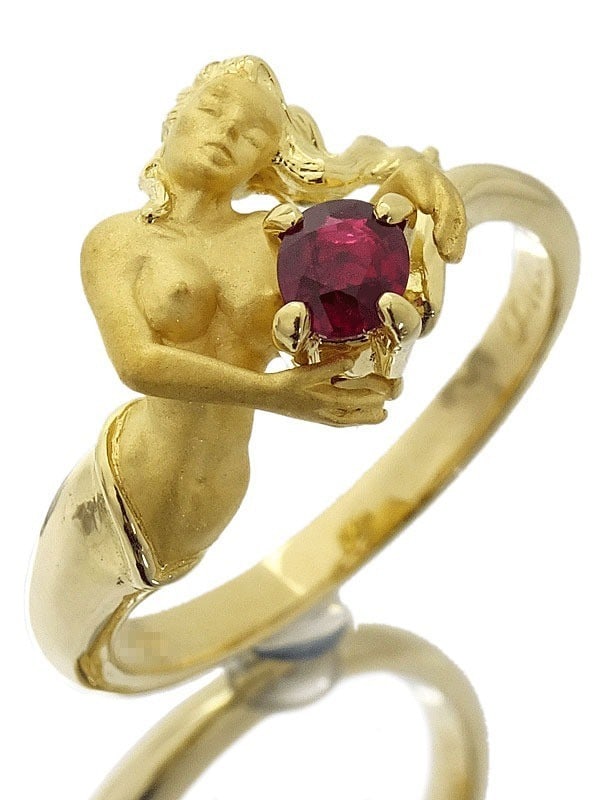 Carrera y Carrera Mermaid Ruby 18k Yellow Gold Ring US 6 EU 52 with Paper Box: Carrera y Carrera Mermaid Ruby 18k Yellow Gold Ring US 6 EU 52 with Paper Box Item Specifics: Shape: Mermaid Occasion: Anniversary Birthday Christening Christmas Engagement Graduation Mother's Day Val