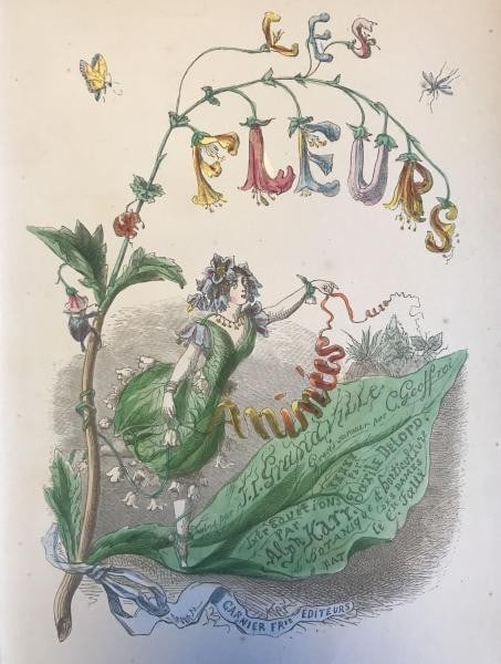 Les Fleurs Animees JJ Grandville 1867 2 Vol French Illustrated Hand Colored Book: Les Fleurs Animees JJ Grandville 1867 2 Vol French Illustrated Hand Colored Book Item Specifics: Artist: J.J. Grandville Subject: Botanical Fantasy / French Illustrated Book Material: Paper Leather Ha