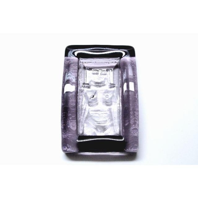 Rare Purple Color Cut Ashtray Collectible Erik Vintage Hoglund Signature with (1 of 4)