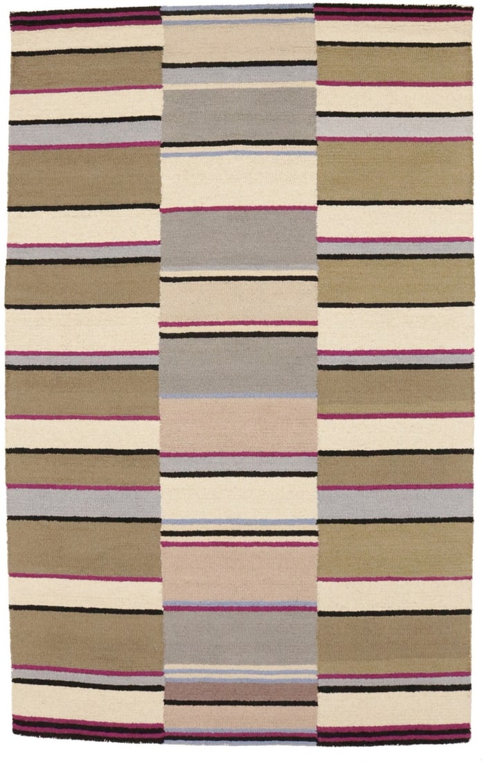 5X8 Hand-Tufted Wool Rug Multicolored Stripes Kids Room Home Decor Carpet Hand-Knotted: 5X8 Hand-Tufted Wool Rug Multicolored Stripes Kids Room Home Decor Carpet Hand-Knotted 5X8 Hand-Tufted Wool Rug in Vibrant Multicolored Stripes. This modern, hand-tufted wool rug features a striking s