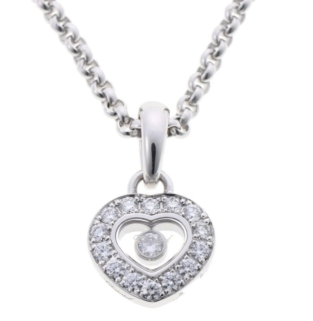 Chopard Happy Diamonds Heart 18k White Gold Chain Necklace Pendant with Paper: Chopard Happy Diamonds Heart 18k White Gold Chain Necklace Pendant with Paper Item Specifics: Pendant Shape: Heart Closure: Spring Ring Occasion: Anniversary Birthday Christening Christmas Confirmatio