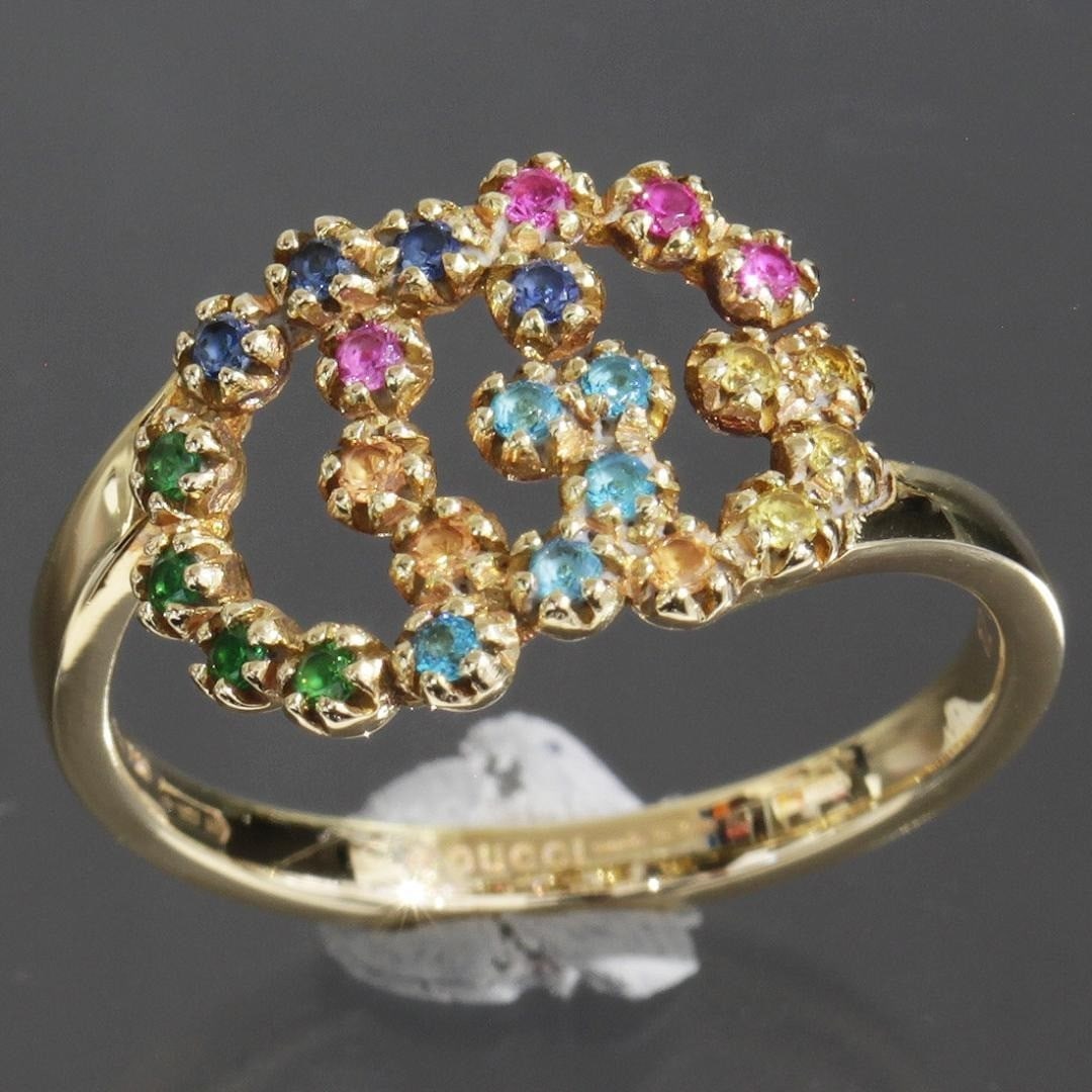 Multicolored GG Ring Gold US6.5 Sone with Original Yellow Box: Multicolored GG Ring Gold US6.5 Sone with Original Yellow Box Item Specifics: Brand: Gucci Ring Size: 6.5 Type: Ring Metal Purity: 18k Color: Gold Base Metal: Yellow Gold Style: Ring Main Stone Color: