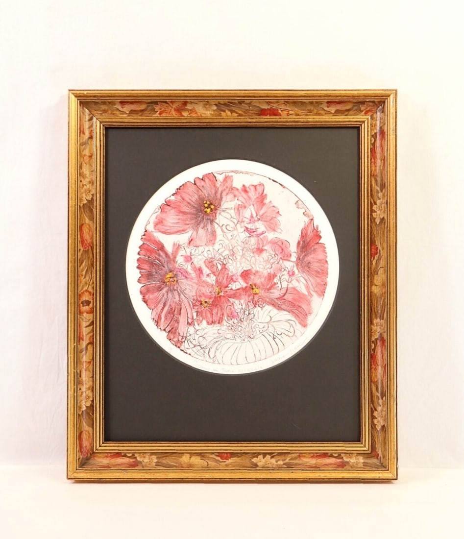 Cosmos in Etching Signed Framed by Joanne Isaac Wirkkala Numbered: Cosmos in Etching Signed Framed by Joanne Isaac Wirkkala Numbered Item Specifics: Primary Material: Paper Color: Pink Material: Etching Sub-Style: Unknown Region Of Origin: America Maker: Joanne Isaac