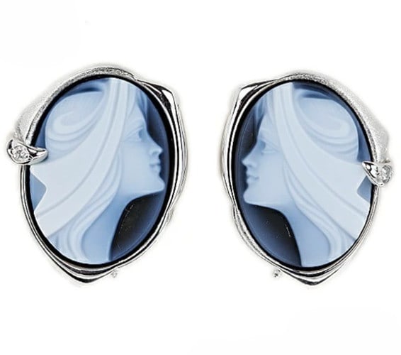 Diamond 18k 14k White Gold Woman Profile Stud Earrings Agate Cameo Pauly Erwin: Diamond 18k 14k White Gold Woman Profile Stud Earrings Agate Cameo Pauly Erwin Item Specifics: Number Of Diamonds: 2 Shape: Oval Closure: Screw Back Occasion: Anniversary Birthday Christening Christma