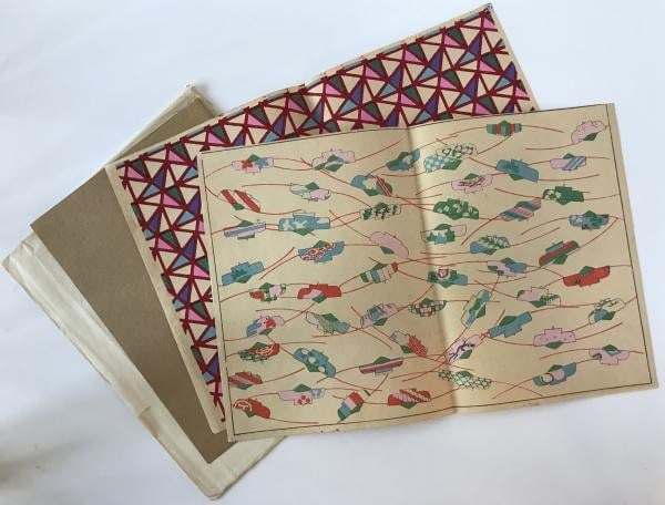 Japanese Antique Chiyogami Woodblock Prints Pattern Set: Japanese Antique Chiyogami Woodblock Prints Pattern Set Item Specifics: Artist: Unknown Subject: Traditional Decorative Patterns / Chiyogami Material: Washi Paper Style: Japanese Size: 37 x 24 cm Year