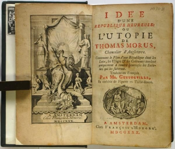 Utopia Copperplate Engravings French Edition Thomas More Antique Book 1730: Utopia Copperplate Engravings French Edition Thomas More Antique Book 1730 Item Specifics: Artist: Thomas More Subject: Philosophy Material: Paper Style: Japanese Size: x: 11 x 3.3 cm Year Of Producti