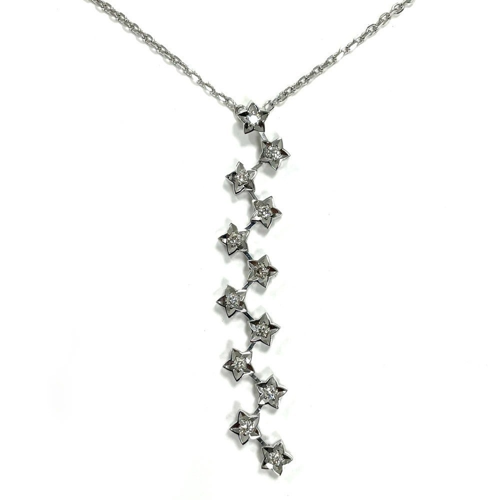 Rare 15.7 inches Diamond Necklace 18K White Gold Comet Pendant Chanel: Rare 15.7 inches Diamond Necklace 18K White Gold Comet Pendant Chanel Item Specifics: Brand: CHANEL Type: Necklace Metal Purity: 18k Color: White Gold Style: Necklace Base Metal: White Gold Material: 