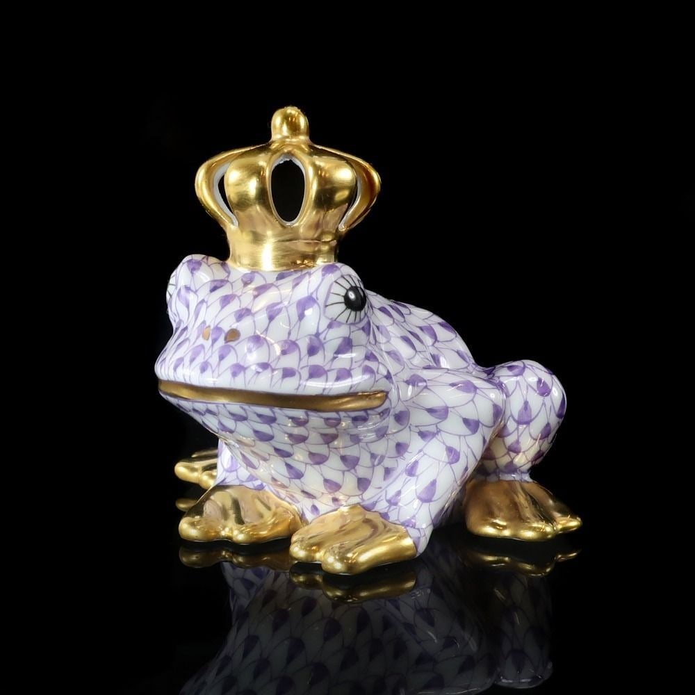 Herend The Frog King with a Crown Frog King Figurine 15817 VHB Hungary (1 of 10)