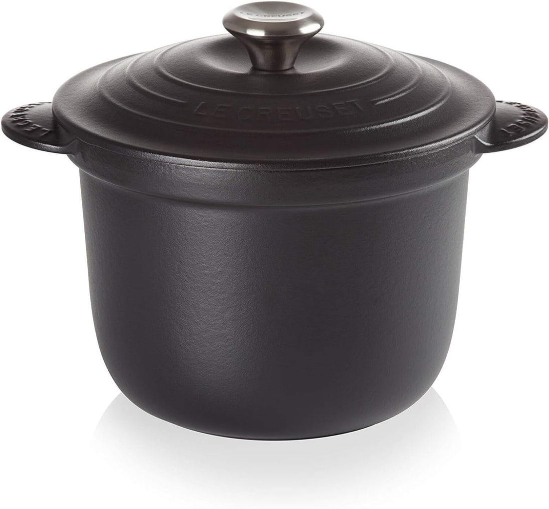 Le Creuset Every 20 Cast Iron Enamel Rice Pot 20cm 2.8L Cocotte Matte Black (1 of 5)