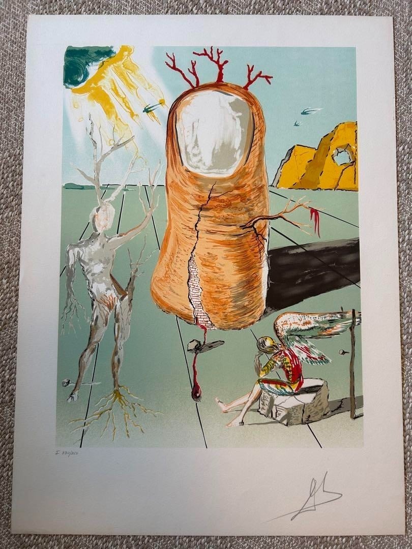 Vision of Angel of Cap Creus Signed Art Lithograph Salvador Dali (1 of 10)