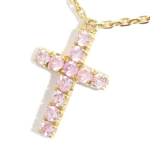 Symbol Cross Pendant Necklace Gift 18k Rose Gold Pink Sapphire Cartier: Symbol Cross Pendant Necklace Gift 18k Rose Gold Pink Sapphire Cartier Item Specifics: Pendant Shape: Cross Main Stone Creation: Natural Closure: Lobster Occasion: Anniversary Birthday Christening Chr