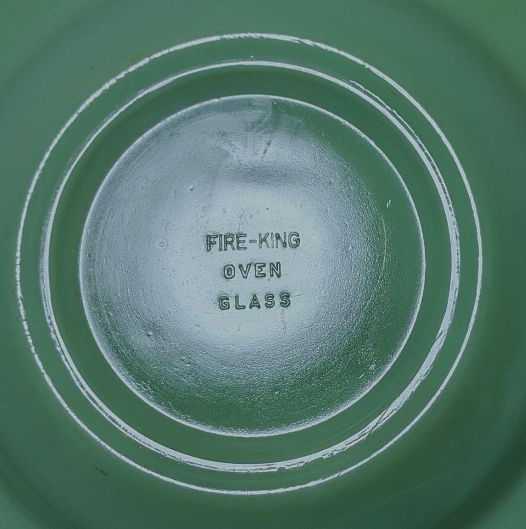 Jedi Rare Early Fire King Flat Rim Soup Plate 9.1in Block Letter (1 of 5)