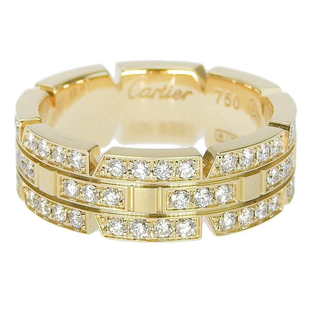 Cartier Tank Francaise 3 Three Row Full Diamond 18k Yellow Gold Ring Size49 5.75: Cartier Tank Francaise 3 Three Row Full Diamond 18k Yellow Gold Ring Size49 5.75 Item Specifics: Antique: No Shape: Round Occasion: Anniversary Birthday Christening Christmas Engagement Graduation Mot