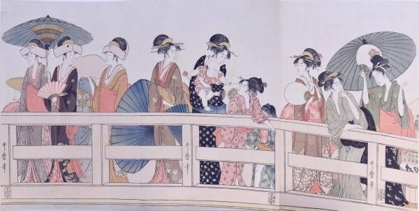 Woodblock Print Large Ukiyo e Utamaro 1907 Ryogoku Bridge Kitagawa: Woodblock Print Large Ukiyo e Utamaro 1907 Ryogoku Bridge Kitagawa Item Specifics: Artist: Kitagawa Utamaro Subject: View on Ryogoku Bridge Material: Paper Style: Japanese Size: 39 x 76 cm Year Of Pro