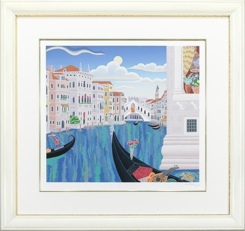 Grand Canal Serigraph Rialto Framed Authentic Thomas Mcknight Signed ED 47/ 200 (1 of 9)