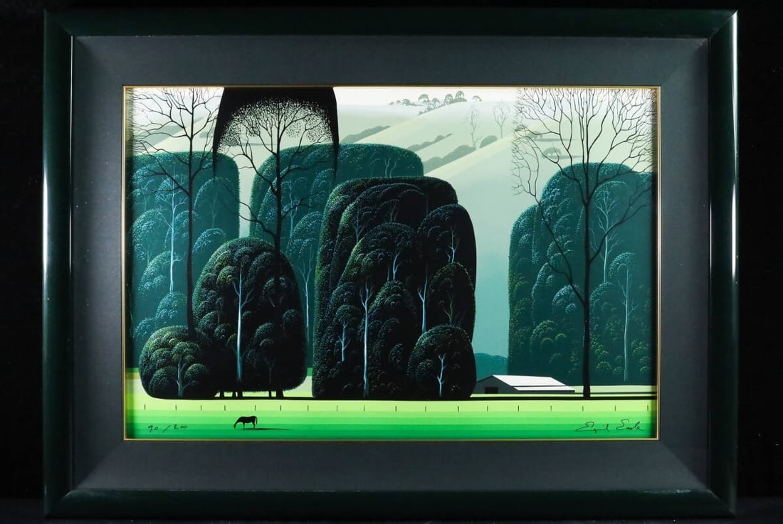 Eyvind Earle Farm Yard Serigraph COA Signed ED 90/ 200 Framed Rare Print: Eyvind Earle Farm Yard Serigraph COA Signed ED 90/ 200 Framed Rare Print Item Specifics: Artist: Eyvind Earle Unit Of Sale: Single Piece Signed By: Eyvind Earle Image Orientation: Portrait Signed: Yes