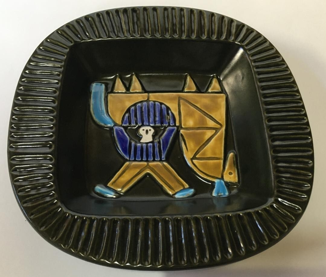 Lisa Larson Decorative Plate Tray Vintage Ashtray Series Harlekin Gustavsberg (1 of 5)