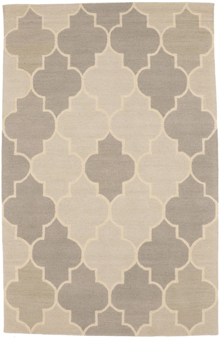Pastel Colors Trellis Design 5X8 Hand-Tufted Modern Rug Contemporary Wool Carpet Hand-Knotted: Pastel Colors Trellis Design 5X8 Hand-Tufted Modern Rug Contemporary Wool Carpet Hand-Knotted Modern Trellis Design in Pastel Colors. This hand-tufted 5x8 wool rug features a stunning multicolored tre