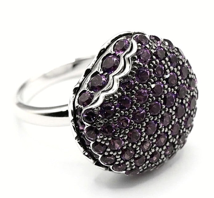 Boucheron Tentation Macaron Amethyst 18k White Gold Cocktail Ring EU50 US 5.25: Boucheron Tentation Macaron Amethyst 18k White Gold Cocktail Ring EU50 US 5.25 Item Specifics: Antique: No Occasion: Anniversary Birthday Christening Christmas Engagement Graduation Mother's Day Valen