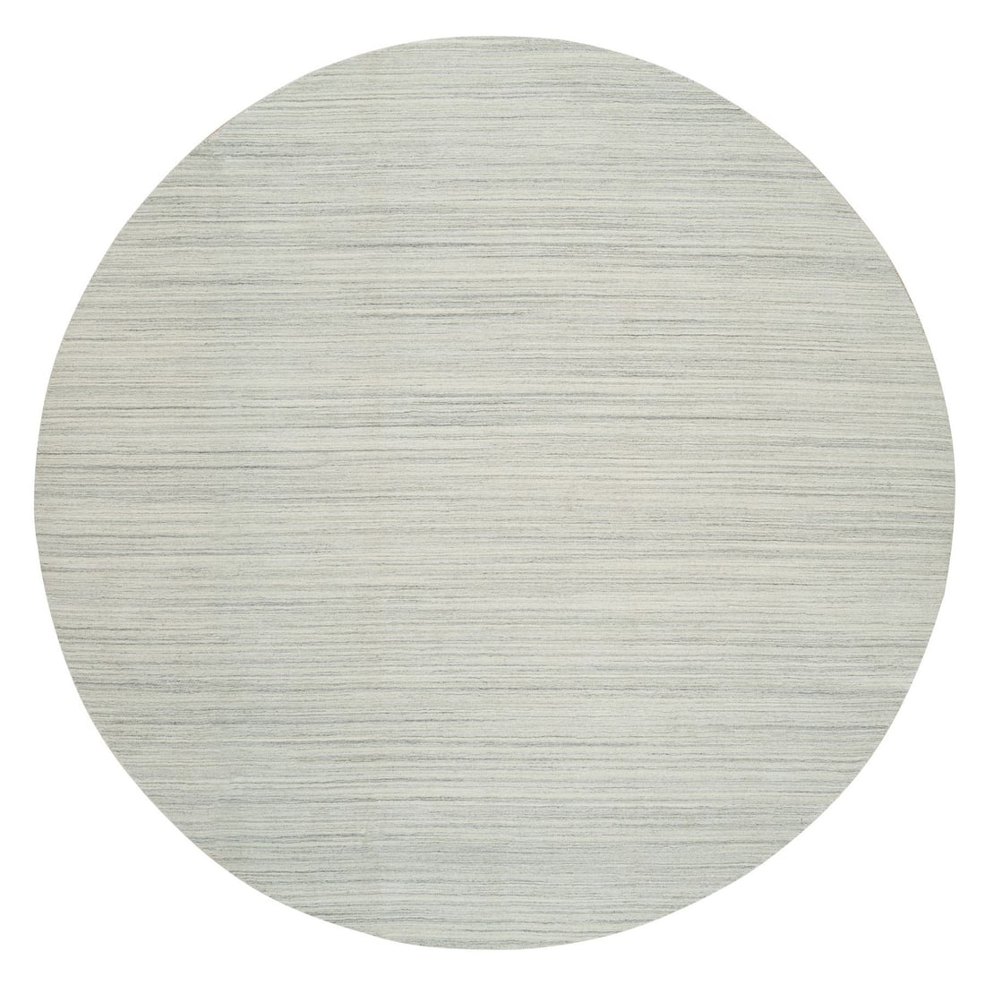 Round Rug Ivory Natural Wool Modern Design Loomed Undyed 12'1"x12'1: Round Rug Ivory Natural Wool Modern Design Loomed Undyed 12'1"x12'1 The Round Rug is a stunning example of modern design, boasting a natural ivory color and a unique hand-loomed wool construction. Mea