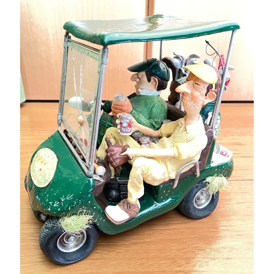 Comic art collectible golf cart sculpture resin forchino 00963: Comic art collectible golf cart sculpture resin forchino 00963 Item Specifics: Artist: NA Occasion: All Occasions Size: Medium Number In Pack: 1 Style: NA Finish: NA Handmade: Yes Pattern: All-Over Ch