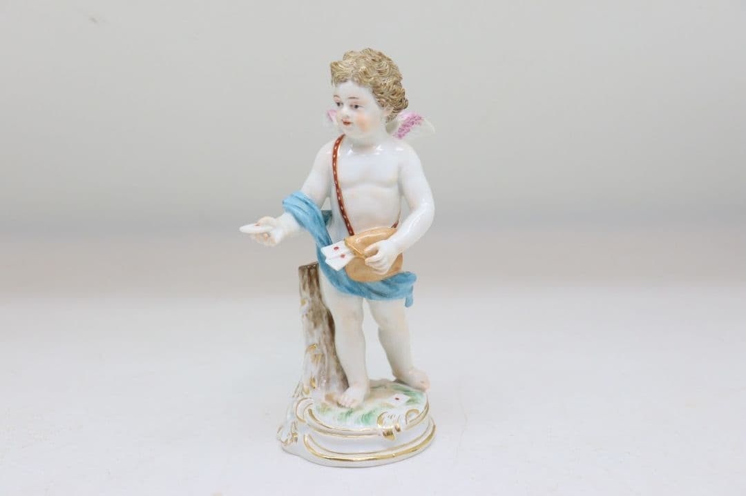 Meissen Angel Of Mischief Rare Antique Postman Porcelain Figurine Doll 15.3cm: Meissen Angel Of Mischief Rare Antique Postman Porcelain Figurine Doll 15.3cm Item Specifics: Artist: NA Signed By: NA Occasion: NA Size: NA Item Length: NA Number In Pack: NA Item Height: NA Style: N