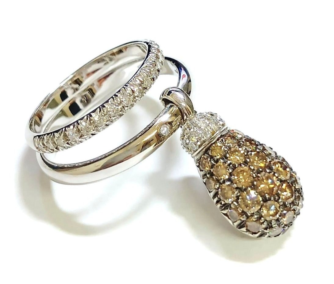 Chantecler Capri Brown White Diamond 18k White Gold Charm Ring US 6.5 EU 53: Chantecler Capri Brown White Diamond 18k White Gold Charm Ring US 6.5 EU 53 Item Specifics: Antique: No Shape: Teardrop Occasion: Anniversary Birthday Christening Christmas Engagement Graduation Mothe