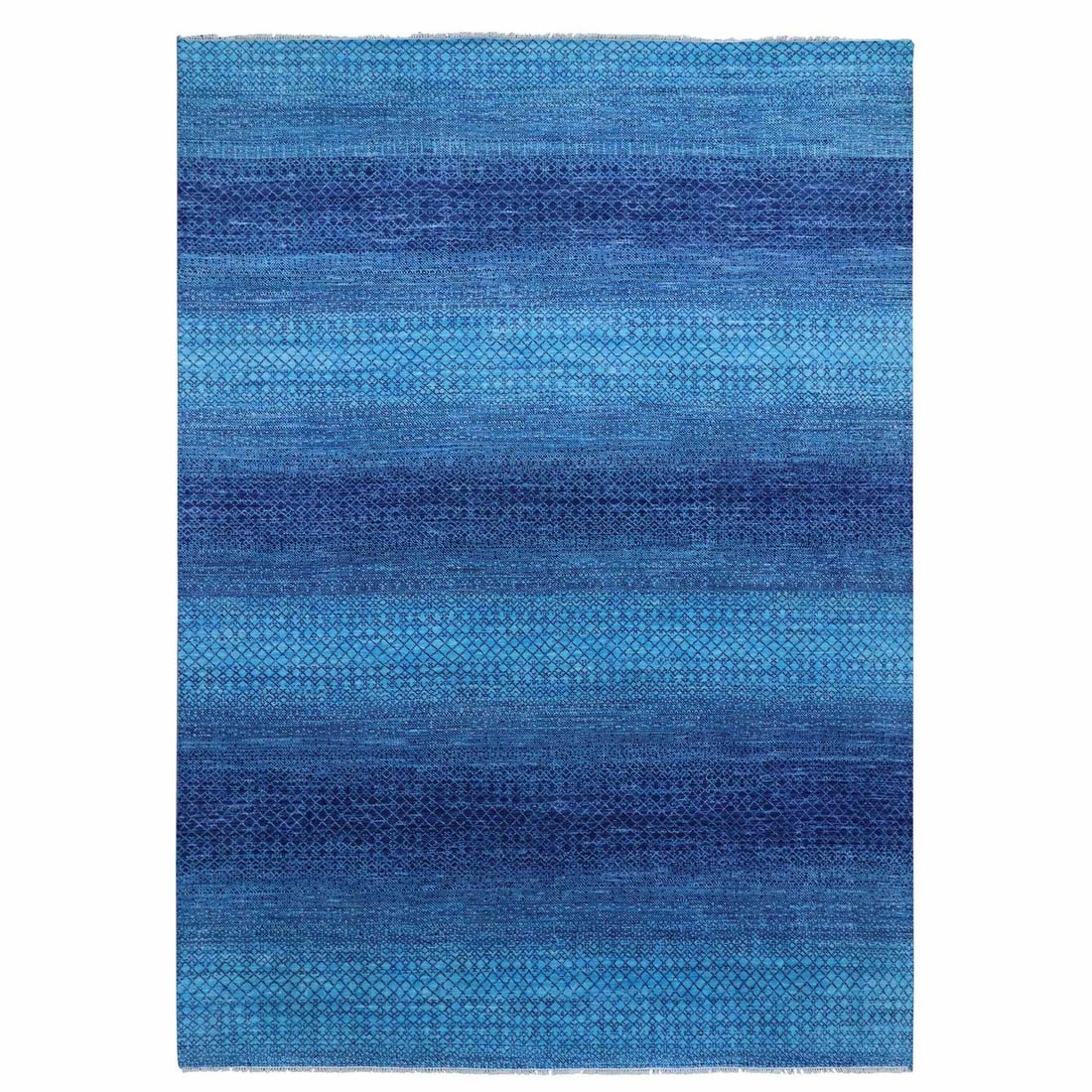 10'x14'1" Blue Chiaroscuro Collection Hand Knotted Wool Oriental Rug: 10'x14'1" Blue Chiaroscuro Collection Hand Knotted Wool Oriental Rug This stunning 10'x14'1" Blue Chiaroscuro Collection Hand Knotted Wool Oriental Rug boasts a rich blue field with intricate hand-kno