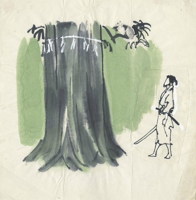 Japanese Art Original Kenkichi Sugimoto Illustration Set of 4 Drafts (1 of 4)
