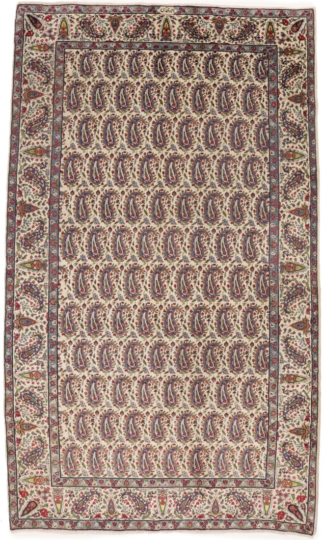 Handmade Semi-Antique Oriental Rug Allover Floral Vintage Decor Carpet 5X8 Hand-Knotted: Handmade Semi-Antique Oriental Rug Allover Floral Vintage Decor Carpet 5X8 Hand-Knotted Hand-knotted in wool, this 5x8 semi-antique Oriental rug boasts an allover floral vintage decor pattern in a med