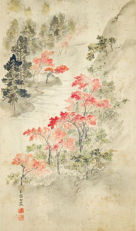 Woodblock print Autumn Gyokushi Shukei Art Meiji Japanese Atomi: Woodblock print Autumn Gyokushi Shukei Art Meiji Japanese Atomi Item Specifics: Artist: Atomi Gyokushi Subject: Autumn Landscape Material: Paper Style: Japanese Year Of Production: 2010 Product Discla