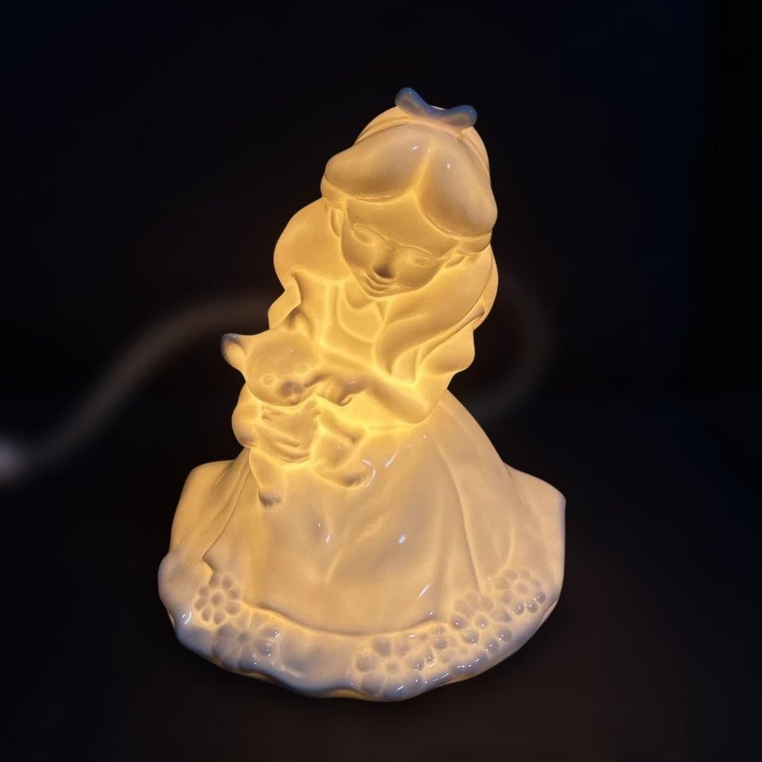 Working Alice Ceramic Room Shade Lamp Disney Wonderland (1 of 6)