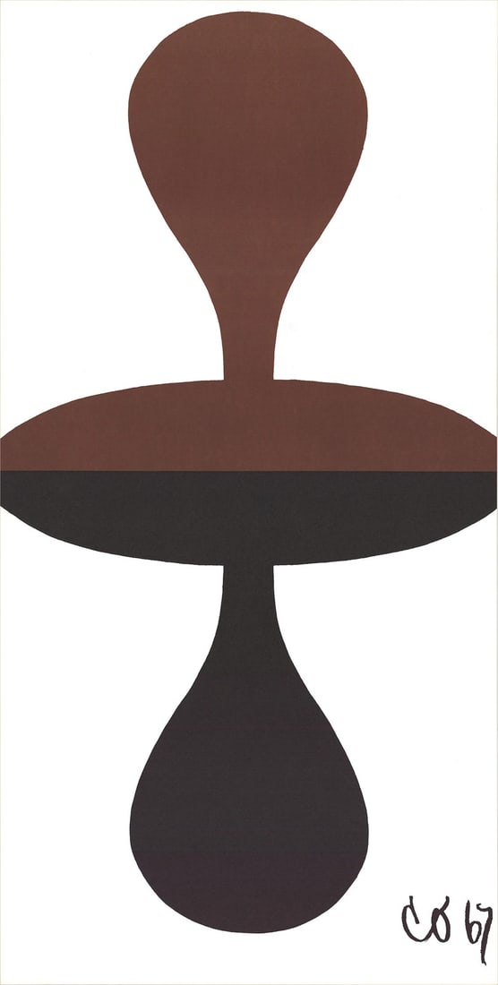 CLAES OLDENBURG Double Punching Bag 38.5" x 20" Lithograph 1967 Pop Art Brown Ab (1 of 1)