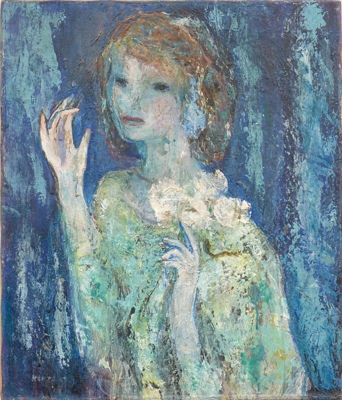 Original Painting Girl Kenzo Okada Original Japanese Modern Art Framed: Original Painting Girl Kenzo Okada Original Japanese Modern Art Framed Item Specifics: Artist: Kenzo Okada Subject: Girl with Flowers Material: Paper Style: Japanese Year Of Production: 2010 Product D
